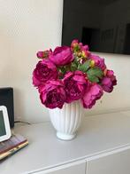 Vaas+ kunstbloemen, Ophalen of Verzenden, Zo goed als nieuw