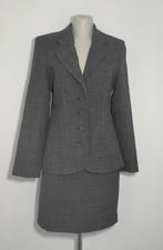 Zwart-grijs mantelpakje met wol van Amici, Grijs, Maat 34 (XS) of kleiner, Kostuum of Pak, Zo goed als nieuw