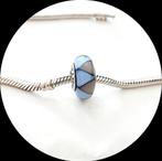 Pandora murano Blauwe Zigzag 790637, Glas of Kristal, Pandora, Ophalen of Verzenden, Zo goed als nieuw