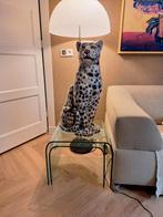 Vintage Glazen Bijzettafels (2) waterfall fiam style, Minder dan 55 cm, Gebruikt, Rond, Ophalen of Verzenden