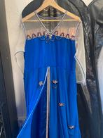 Elegante blauwe caftan - Maat M, Ophalen of Verzenden, Gedragen, Maat 38/40 (M), Blauw