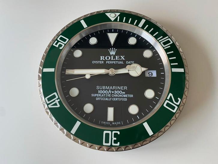 Rolex Submariner Kermit - Wandklok - Nieuw!, Huis en Inrichting, Woonaccessoires | Klokken, Nieuw, Wandklok, Analoog, Verzenden