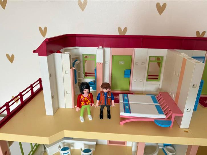 Playmobil Hotel + bus nr 5265, Kinderen en Baby's, Speelgoed | Playmobil, Zo goed als nieuw, Ophalen of Verzenden