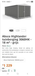 Tuin berging, 18m2-grijs, Tuin en Terras, Tuinhuizen, Ophalen, Nieuw