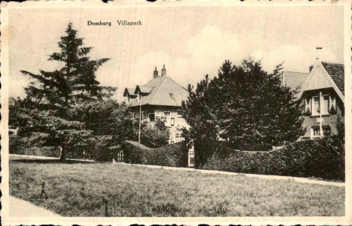 Domburg - Villapark, Verzamelen, Ansichtkaarten | Nederland, Gelopen, Zeeland, 1940 tot 1960, Ophalen of Verzenden