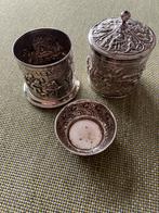 Vintage Zilveren Potjes & Bakje - Set van 3, Antiek en Kunst, Antiek | Goud en Zilver, Ophalen, Zilver