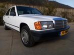 Mercedes 190E Aut. 1986, Auto's, Oldtimers, Automaat, Wit, Bedrijf, Blauw
