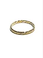 14k geel en witgouden ring, 18 tot 19, ., Ophalen of Verzenden, Zo goed als nieuw