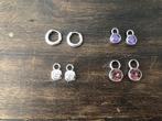 Zilveren oorbellen set te koop, Zinzi en Ti sento, Sieraden, Tassen en Uiterlijk, Oorbellen, Hangers, Met edelsteen, Ophalen of Verzenden