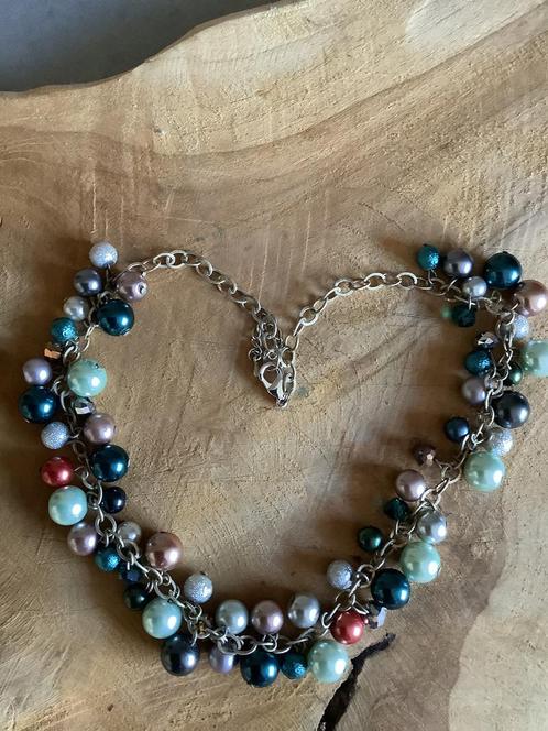 Nieuw! Parelketting aan schakeldraad, Sieraden, Tassen en Uiterlijk, Kettingen, Nieuw, Overige kleuren, Verstelbaar, Ophalen of Verzenden
