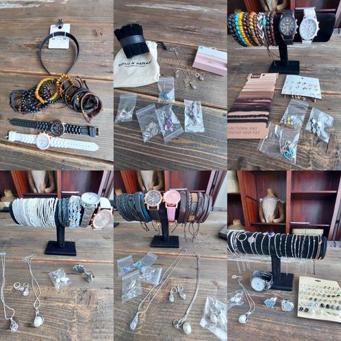 Partij sieraden armbanden horloges ringen oorbellen ketting, Sieraden, Tassen en Uiterlijk, Overige Accessoires, Nieuw, Ophalen of Verzenden