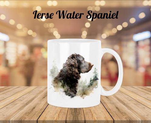 Ierse Water Spaniel profiel mok, Huis en Inrichting, Keuken | Servies, Nieuw, Kop(pen) en/of Schotel(s), Overige stijlen, Ophalen of Verzenden