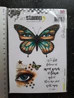 ART STAMP CARABELLE STUDIO sweet eyes OGEN RUBBER STEMPEL, Ophalen of Verzenden, Gebruikt, EZ-mounted stempel