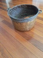 Koperen haardhoutkit diam. 44 cm. hoogte 30 cm., Ophalen, Koper
