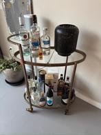 BePureHome drankentrolley antique brass met glas, Ophalen, Zo goed als nieuw