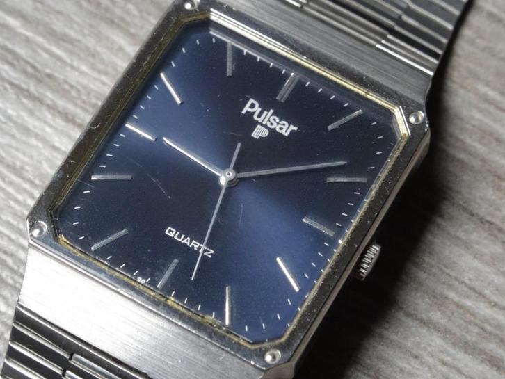 Vintage Pulsar Quartz horloge, Sieraden, Tassen en Uiterlijk, Horloges | Antiek, Overige merken, Staal, 1960 of later, Ophalen of Verzenden