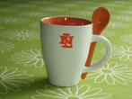 Koffiemok met lepel met logo NL, Ophalen of Verzenden, Zo goed als nieuw