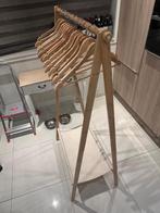 Wooden clothes rack with 15 hangers – natural, Zo goed als nieuw, Minder dan 100 cm, Metaal, Ophalen