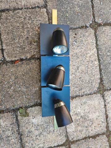 2x plafond lamp 3 gu10 spots beschikbaar voor biedingen