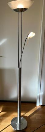 Staande Lamp met Leeslamp LINEA VERDACE 182cm hoog, Huis en Inrichting, Lampen | Vloerlampen, Ophalen of Verzenden, Gebruikt, Glas