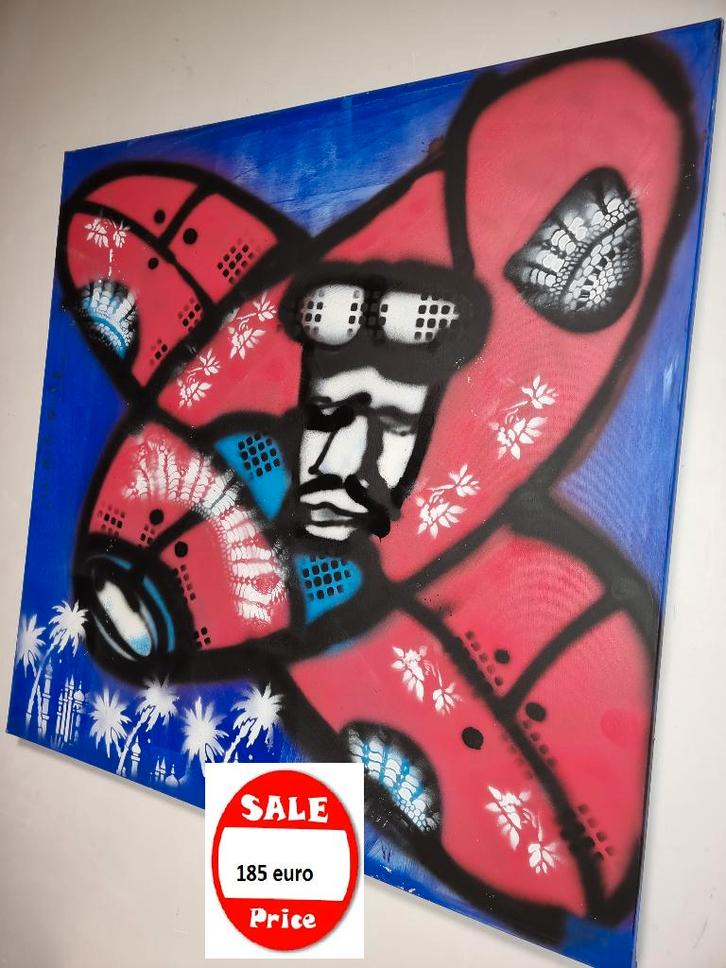 UITVERKOOP Fabian (Herman Brood) AIRPLANE, Antiek en Kunst, Kunst | Schilderijen | Klassiek, Ophalen