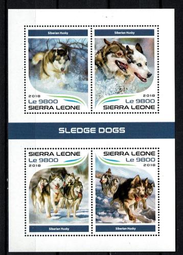 sierra leone 2018 pf blok honden dogs zoogdieren 2 beschikbaar voor biedingen