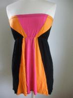 SELECT jurk zonnejurk zwart oranje roze maat S, Maat 38/40 (M), Zwart, Ophalen of Verzenden, Zo goed als nieuw