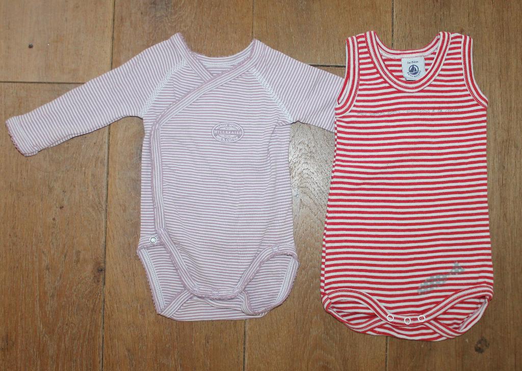 2 rompers van Petit Bateau 1m / 54 cm, Nacht- of Onderkleding, Gebruikt, Jongetje of Meisje, Ophalen of Verzenden