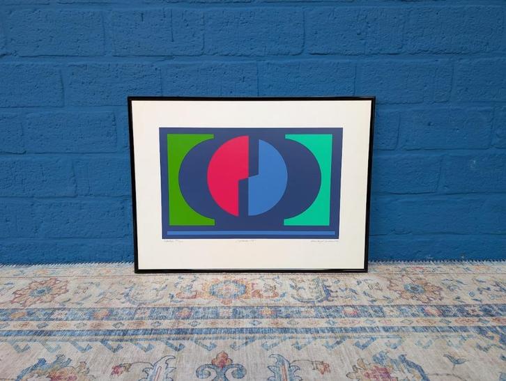 Vintage zeefdruk, Deens, Hans August Andersen, Antiek en Kunst, Kunst | Schilderijen | Abstract, Ophalen