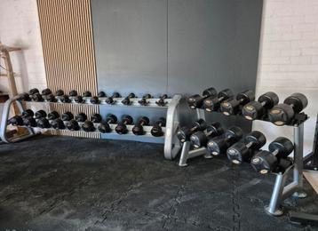 Lifemaxx dumbells 2kg t/m 30kg + 2 dumbell rekken (matrix) beschikbaar voor biedingen