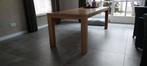 Massieve eiken tafel  220 bij 90 cm, Ophalen, 200 cm of meer, 50 tot 100 cm, Zo goed als nieuw