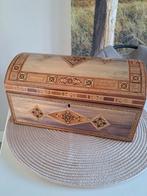 Sieradenkist - grote intarsia kist 32 cm - juwelenkistje, Ophalen of Verzenden