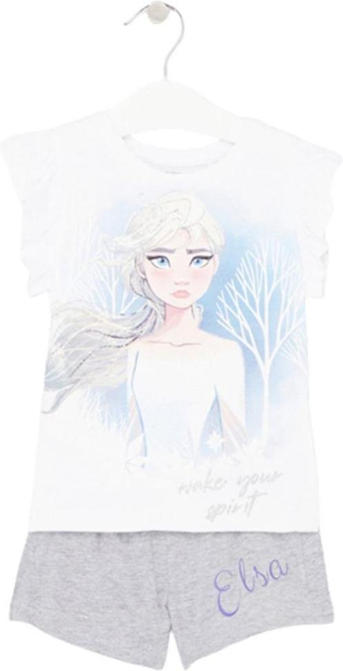 Frozen Elsa Pyjama/shortama Grijs Maat 134, Kinderen en Baby's, Kinderkleding | Maat 134, Nieuw, Meisje, Nacht- of Onderkleding