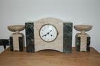 antieke art deco tafelklok met coupes., Antiek en Kunst, Ophalen of Verzenden