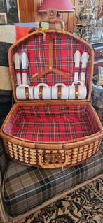 Vintage Picknickmand voor 4 Personen, Antiek en Kunst, Ophalen of Verzenden