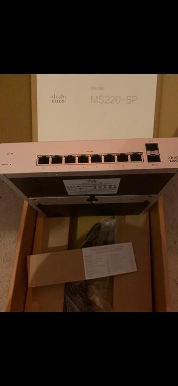 Cisco Meraki MS 220-8P ethernet switch..NIEUW ❗️ beschikbaar voor biedingen