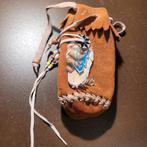 indianen tasje leer, Ophalen of Verzenden, Zo goed als nieuw, Bruin, Overige typen