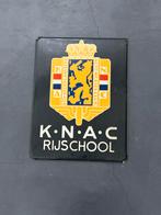 Oud KNAC Rijschool Emaille Reclamebord, Ophalen of Verzenden