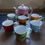 Babette  Theepot met Kopjes - Aardewerk, Huis en Inrichting, Keuken | Servies, Ophalen, Nieuw, Overige stijlen, Kop(pen) en/of Schotel(s)