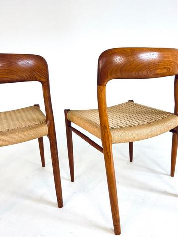Set van 3 vintage model No. 75, Niels Otto Møller ‘60 beschikbaar voor biedingen