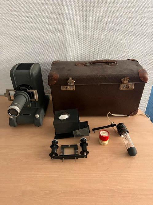 Antieke Zett-Projektor voor Dia’s en Films met Opbergkoffer, Verzamelen, Fotografica en Filmapparatuur, Ophalen of Verzenden