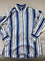 Satijn materiaal blouse ZARA blauw / wit maat S, Zara, Zo goed als nieuw, Maat 36 (S), Verzenden
