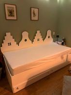 IKEA grachtenpand bed met twee opberglades, Ophalen, 90 cm, Eenpersoons, Wit
