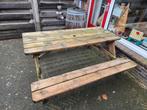 Houten picknicktafel - Opknapper, Tuin en Terras, Picknicktafels, Ophalen, Gebruikt, Inklapbaar, Rechthoekig