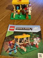 Lego minecraft 21171 De Paardenstal, Ophalen of Verzenden, Zo goed als nieuw, Complete set, Lego
