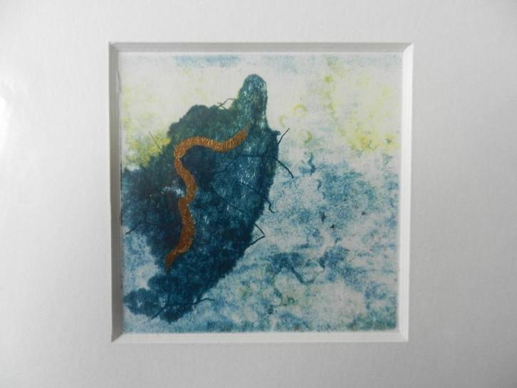 Monotypie getiteld Serendipity door Lucy de Kruijf geb. 1945, Antiek en Kunst, Kunst | Litho's en Zeefdrukken, Ophalen of Verzenden