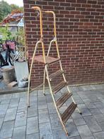 Vintage brocante ladder, schilderstrap, trap, decoratie, Ophalen, Minder dan 2 meter