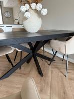 Zwarte eettafel visgraat zo goed als nieuw Kick Hugo 6 pers, Ophalen, 100 tot 150 cm, 200 cm of meer, Zo goed als nieuw
