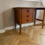Vintage Deens bureau van teakfineer, Ophalen, Gebruikt, Bureau