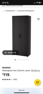 BRIMNES IKEA Kast - Zwart, Ophalen, Overige materialen, Gebruikt, 50 tot 100 cm